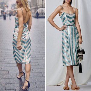 NWT Johanna Ortiz Salon de Paris Sequin Midi Dress